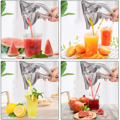 Premium Aluminum Alloy Manual Juice Squeezer – Heavy-Duty Fruit Press for Pomegranate, Orange, Lemon & Sugar Cane